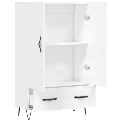 Hoge Kast 69,5X31X115 Cm Bewerkt Hout Wit