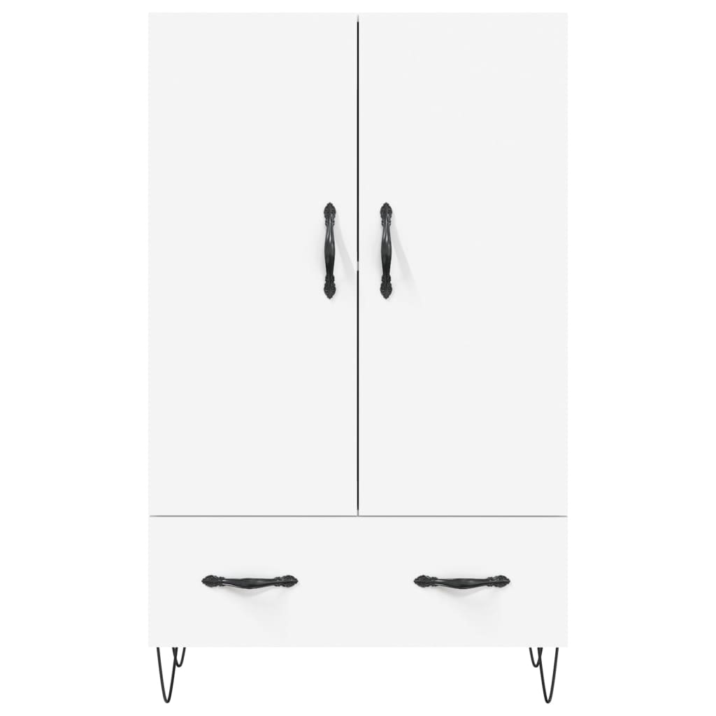 Hoge Kast 69,5X31X115 Cm Bewerkt Hout Wit