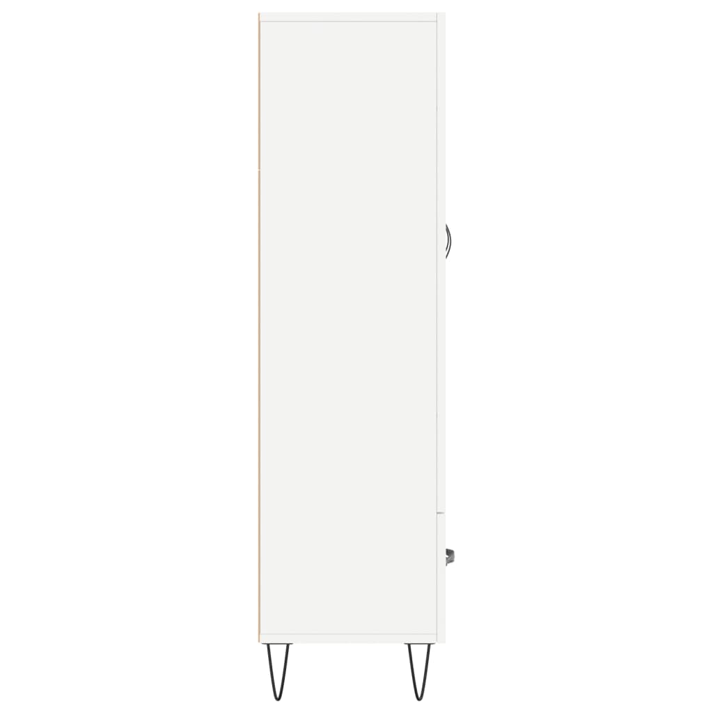 Hoge Kast 69,5X31X115 Cm Bewerkt Hout Wit