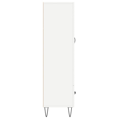 Hoge Kast 69,5X31X115 Cm Bewerkt Hout Wit