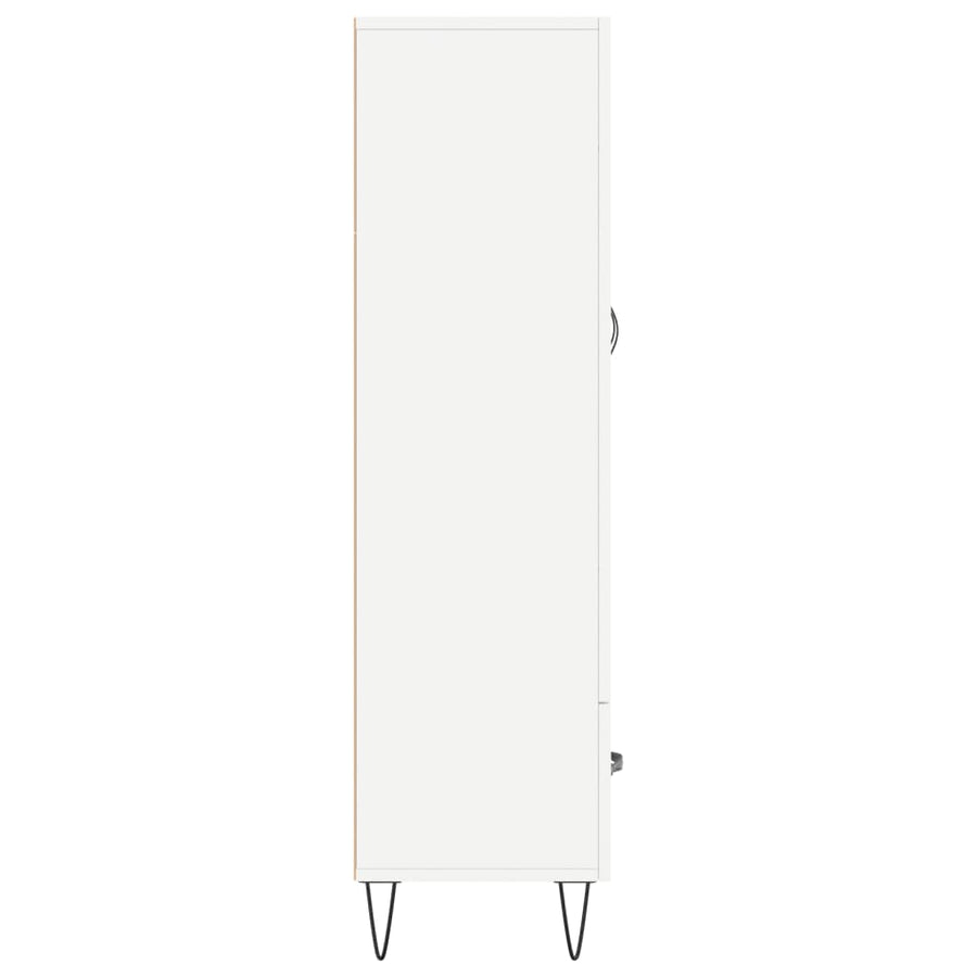 Hoge Kast 69,5X31X115 Cm Bewerkt Hout Wit
