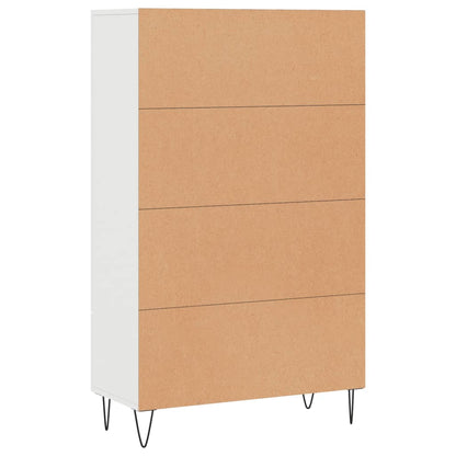 Hoge Kast 69,5X31X115 Cm Bewerkt Hout Wit