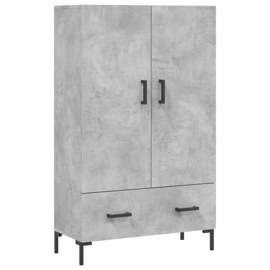 Hoge Kast 69,5X31X115 Cm Bewerkt Hout Betongrijs