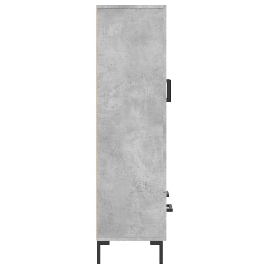 Hoge Kast 69,5X31X115 Cm Bewerkt Hout Betongrijs