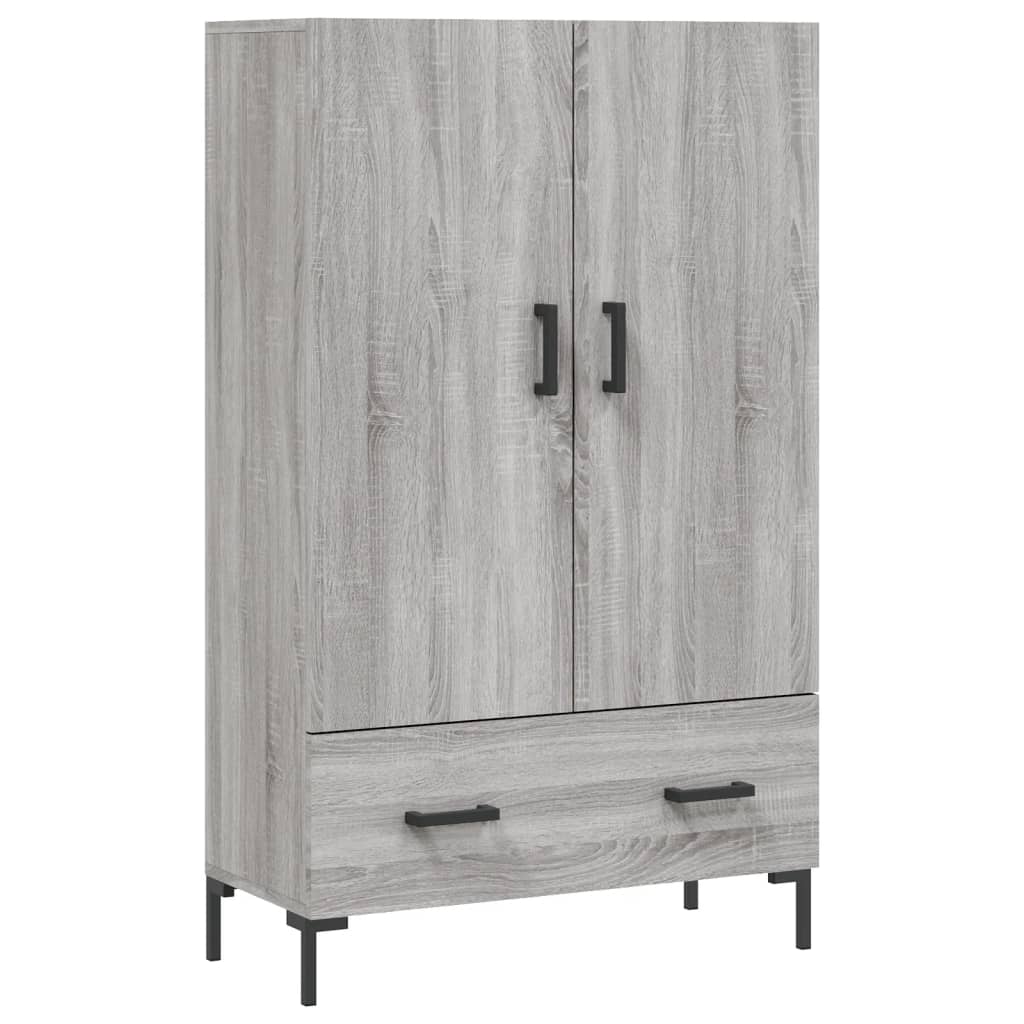 Hoge Kast 69,5X31X115 Cm Bewerkt Hout Grijs Sonoma Eikenkleurig