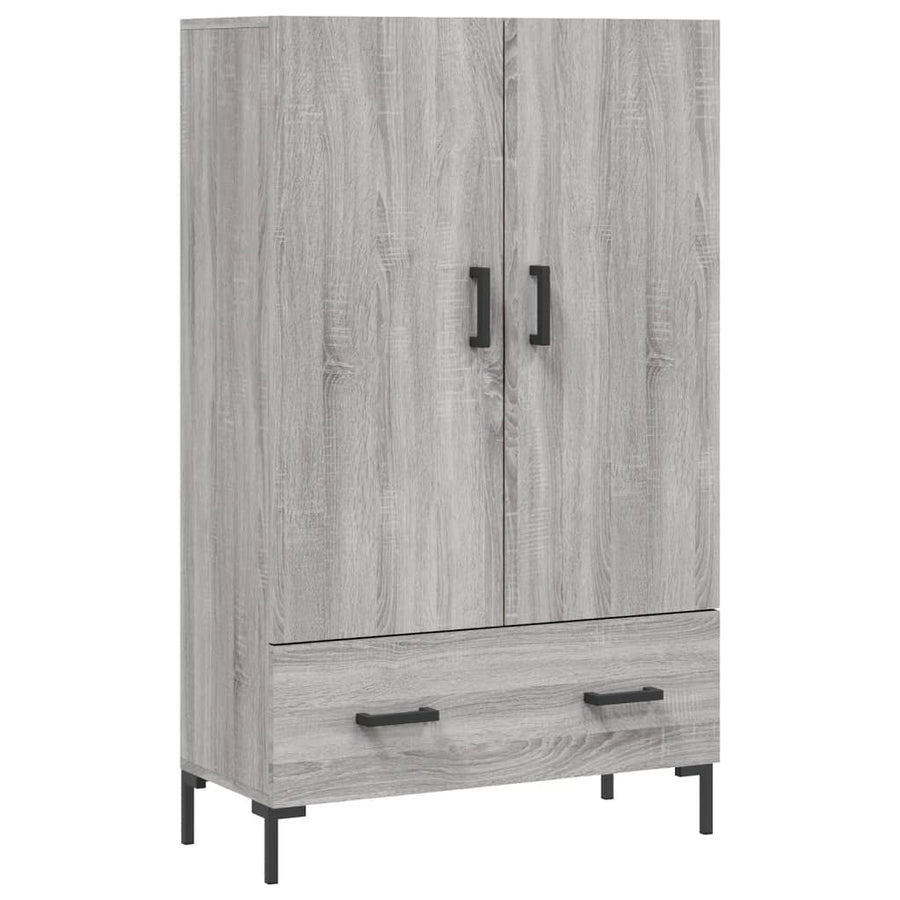 Hoge Kast 69,5X31X115 Cm Bewerkt Hout Grijs Sonoma Eikenkleurig