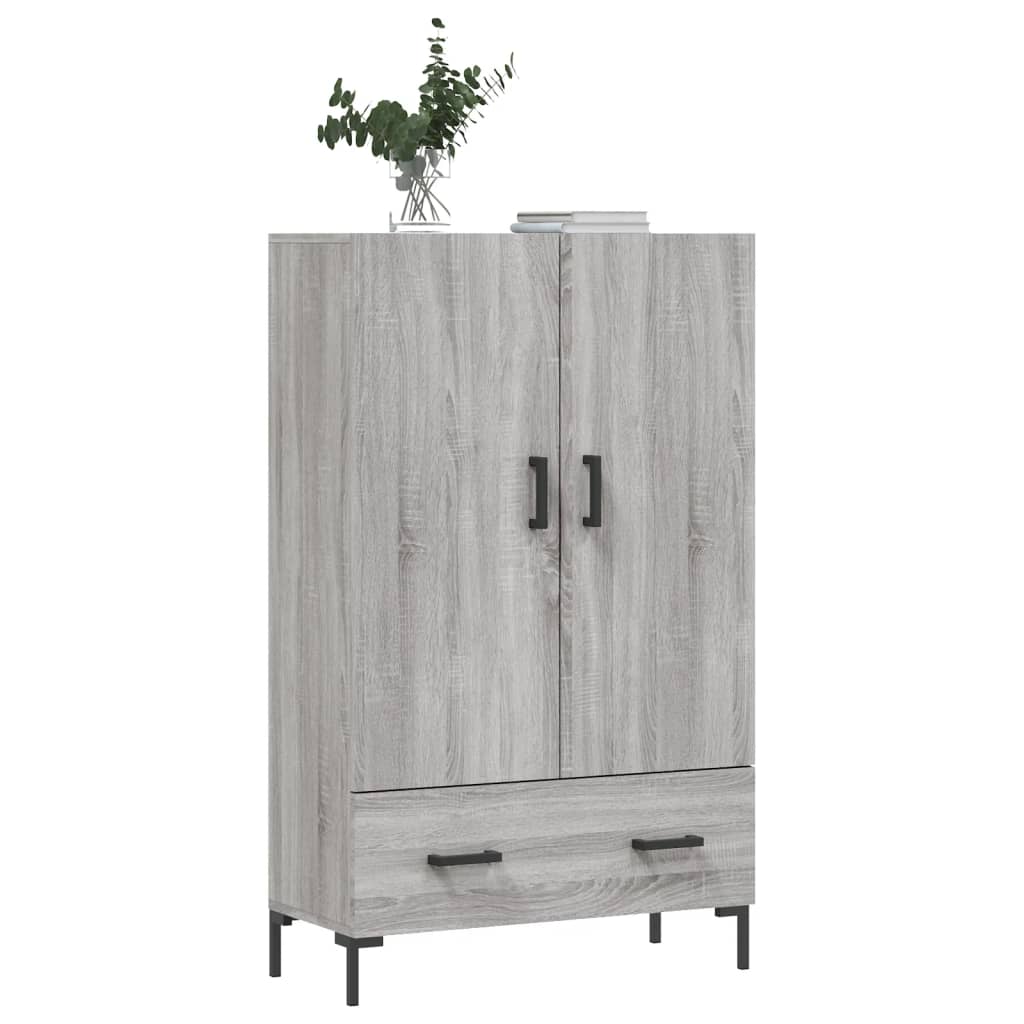 Hoge Kast 69,5X31X115 Cm Bewerkt Hout Grijs Sonoma Eikenkleurig
