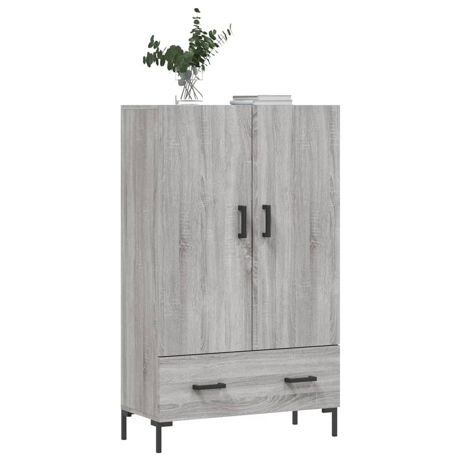 Hoge Kast 69,5X31X115 Cm Bewerkt Hout Grijs Sonoma Eikenkleurig