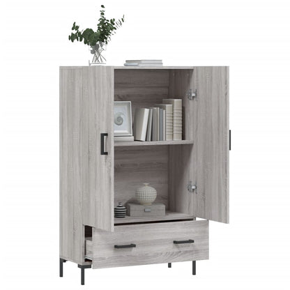 Hoge Kast 69,5X31X115 Cm Bewerkt Hout Grijs Sonoma Eikenkleurig