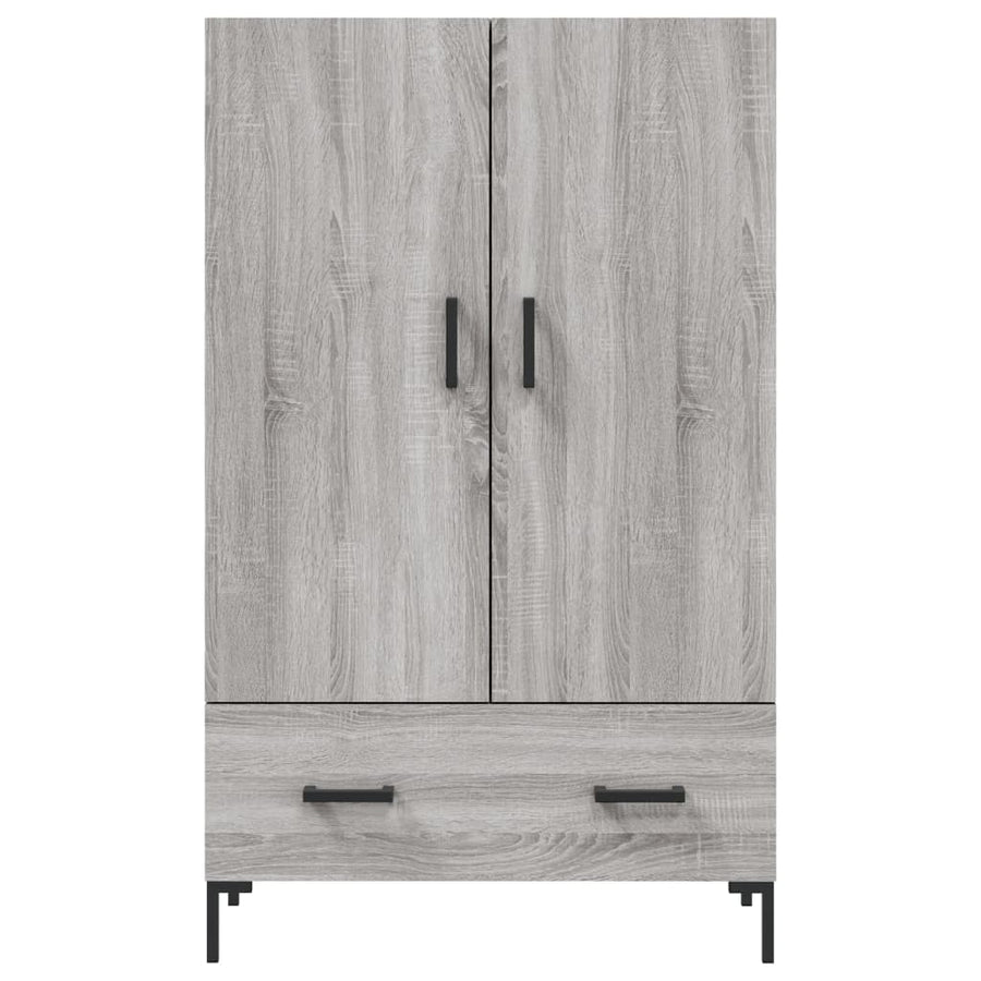 Hoge Kast 69,5X31X115 Cm Bewerkt Hout Grijs Sonoma Eikenkleurig