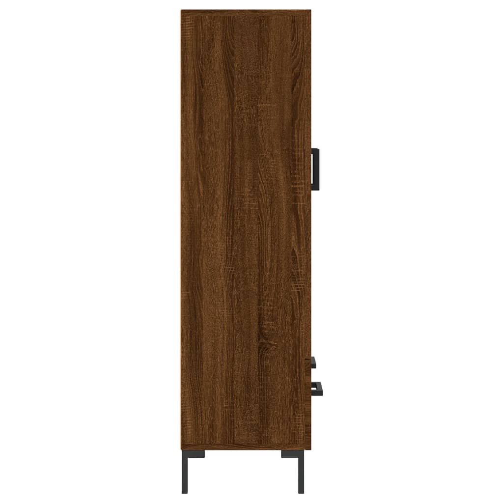 Hoge Kast 69,5X31X115 Cm Bewerkt Hout Bruin Eikenkleur