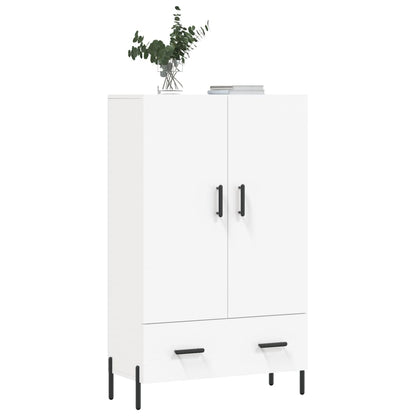 Hoge Kast 69,5X31X115 Cm Bewerkt Hout Wit