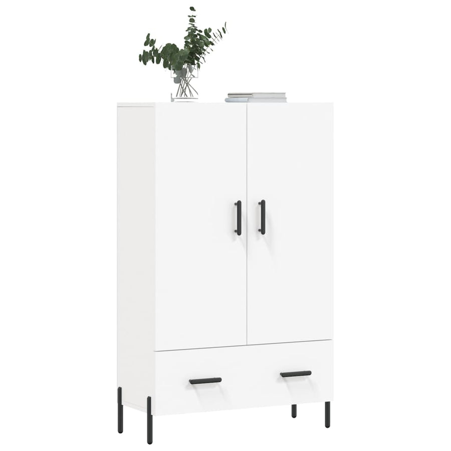Hoge Kast 69,5X31X115 Cm Bewerkt Hout Wit