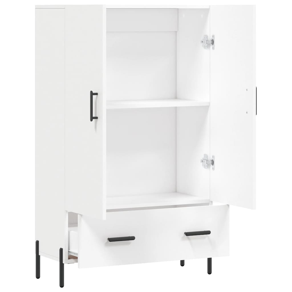 Hoge Kast 69,5X31X115 Cm Bewerkt Hout Wit