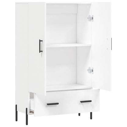 Hoge Kast 69,5X31X115 Cm Bewerkt Hout Wit