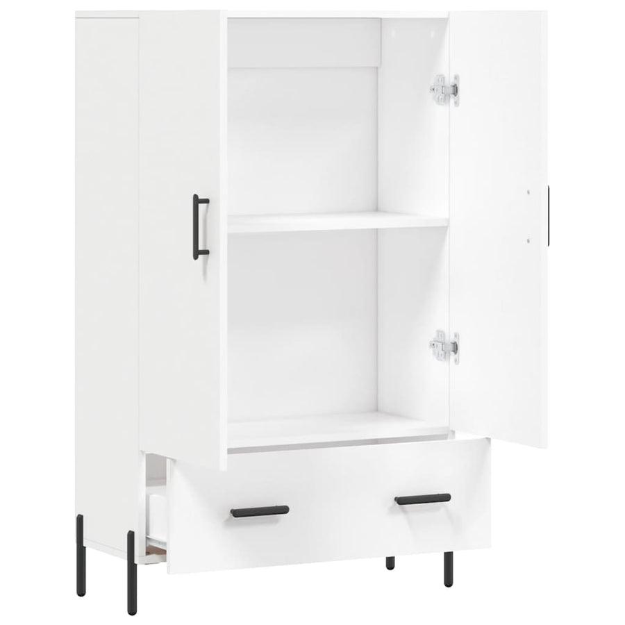 Hoge Kast 69,5X31X115 Cm Bewerkt Hout Wit