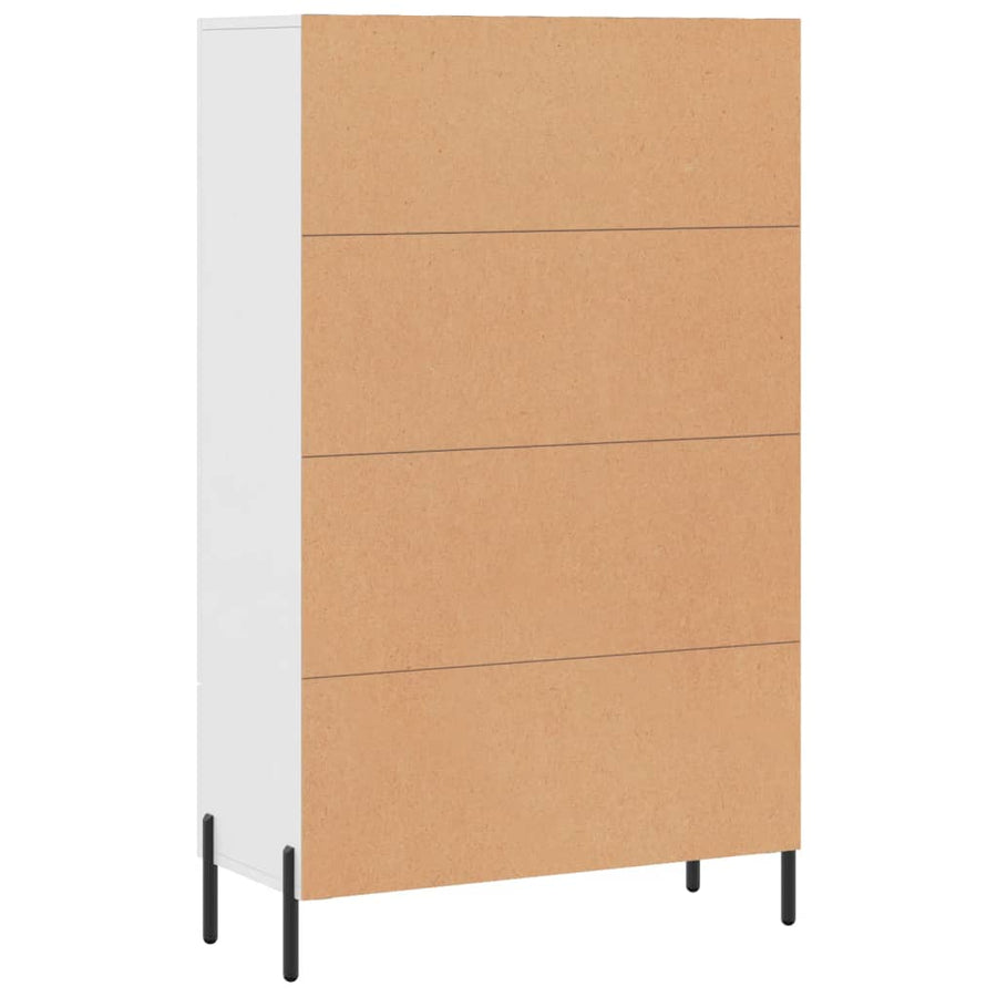 Hoge Kast 69,5X31X115 Cm Bewerkt Hout Wit