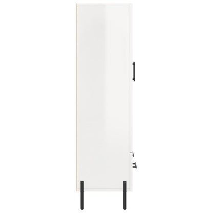 Hoge Kast 69,5X31X115 Cm Bewerkt Hout Hoogglans Wit