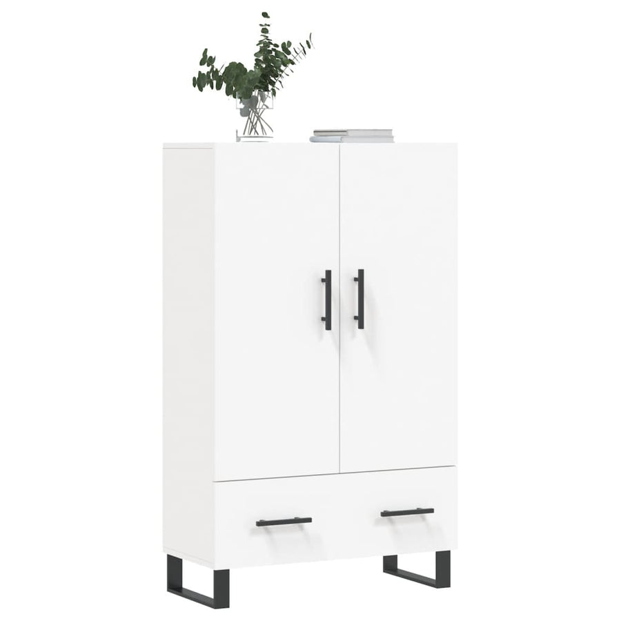 Hoge Kast 69,5X31X115 Cm Bewerkt Hout Wit