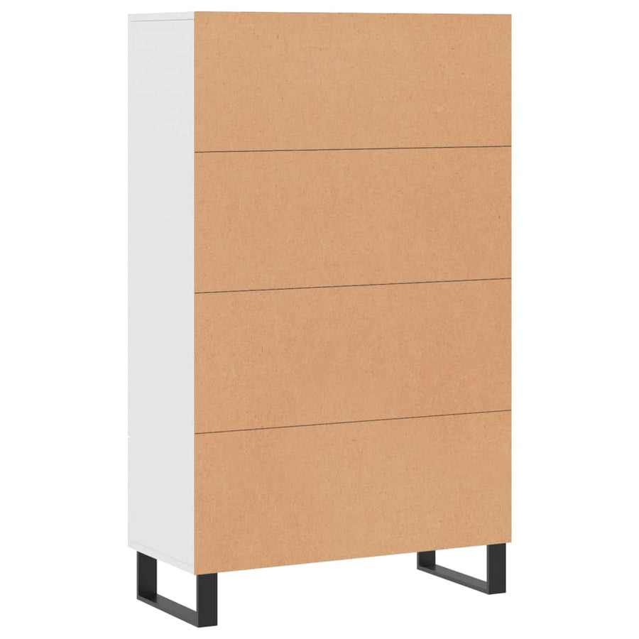 Hoge Kast 69,5X31X115 Cm Bewerkt Hout Wit