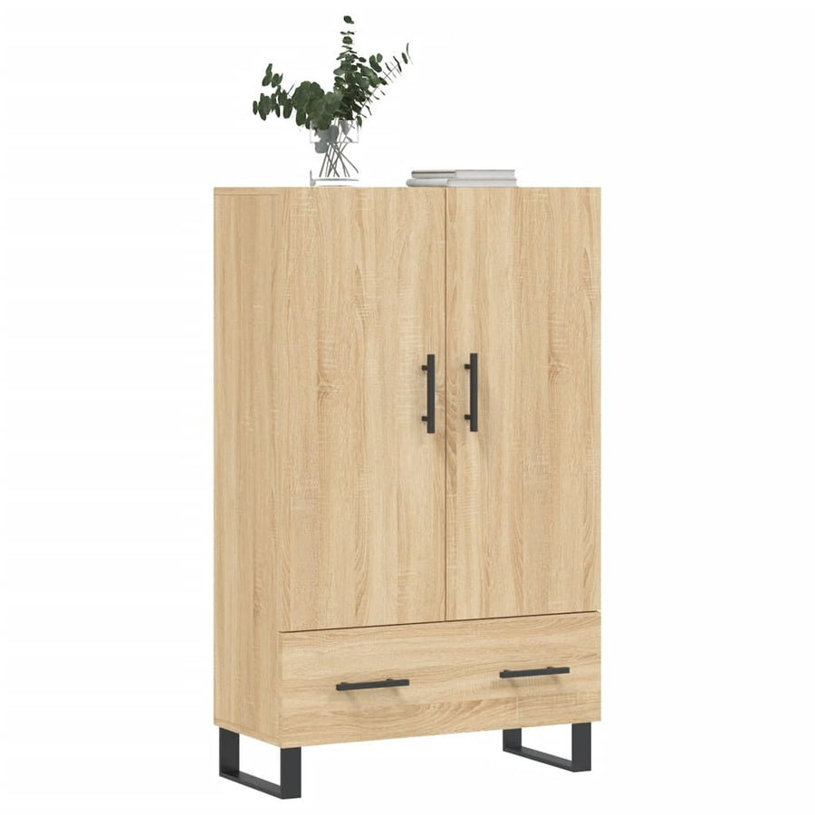 Hoge Kast 69,5X31X115 Cm Bewerkt Hout Kleurig Sonoma eiken