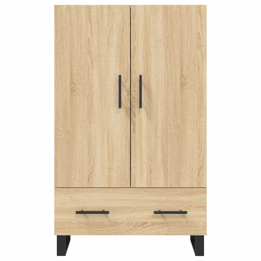 Hoge Kast 69,5X31X115 Cm Bewerkt Hout Kleurig Sonoma eiken