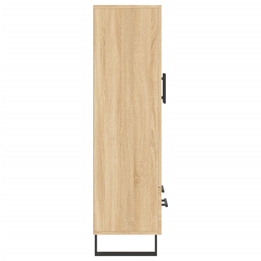 Hoge Kast 69,5X31X115 Cm Bewerkt Hout Kleurig Sonoma eiken