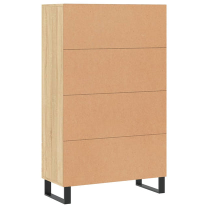 Hoge Kast 69,5X31X115 Cm Bewerkt Hout Kleurig Sonoma eiken