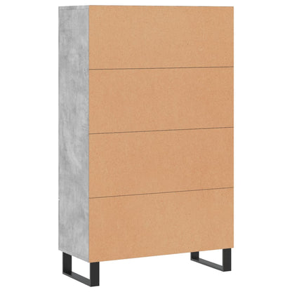 Hoge Kast 69,5X31X115 Cm Bewerkt Hout Betongrijs