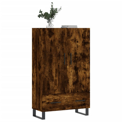 Hoge Kast 69,5X31X115 Cm Bewerkt Hout Gerookt Eikenkleurig