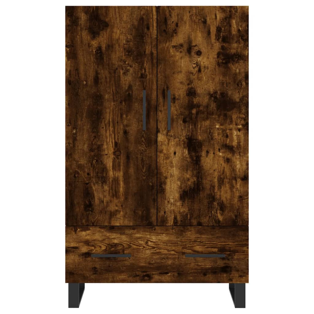 Hoge Kast 69,5X31X115 Cm Bewerkt Hout Gerookt Eikenkleurig