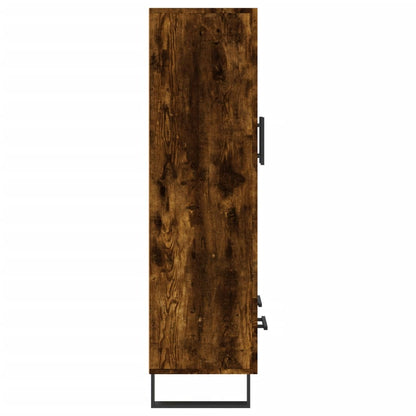Hoge Kast 69,5X31X115 Cm Bewerkt Hout Gerookt Eikenkleurig