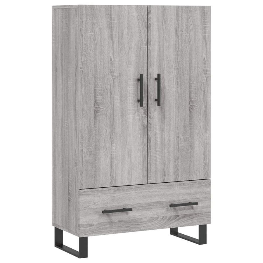 Hoge Kast 69,5X31X115 Cm Bewerkt Hout Grijs Sonoma Eikenkleurig