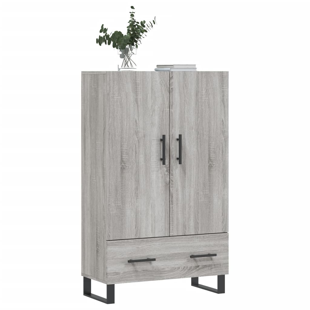 Hoge Kast 69,5X31X115 Cm Bewerkt Hout Grijs Sonoma Eikenkleurig