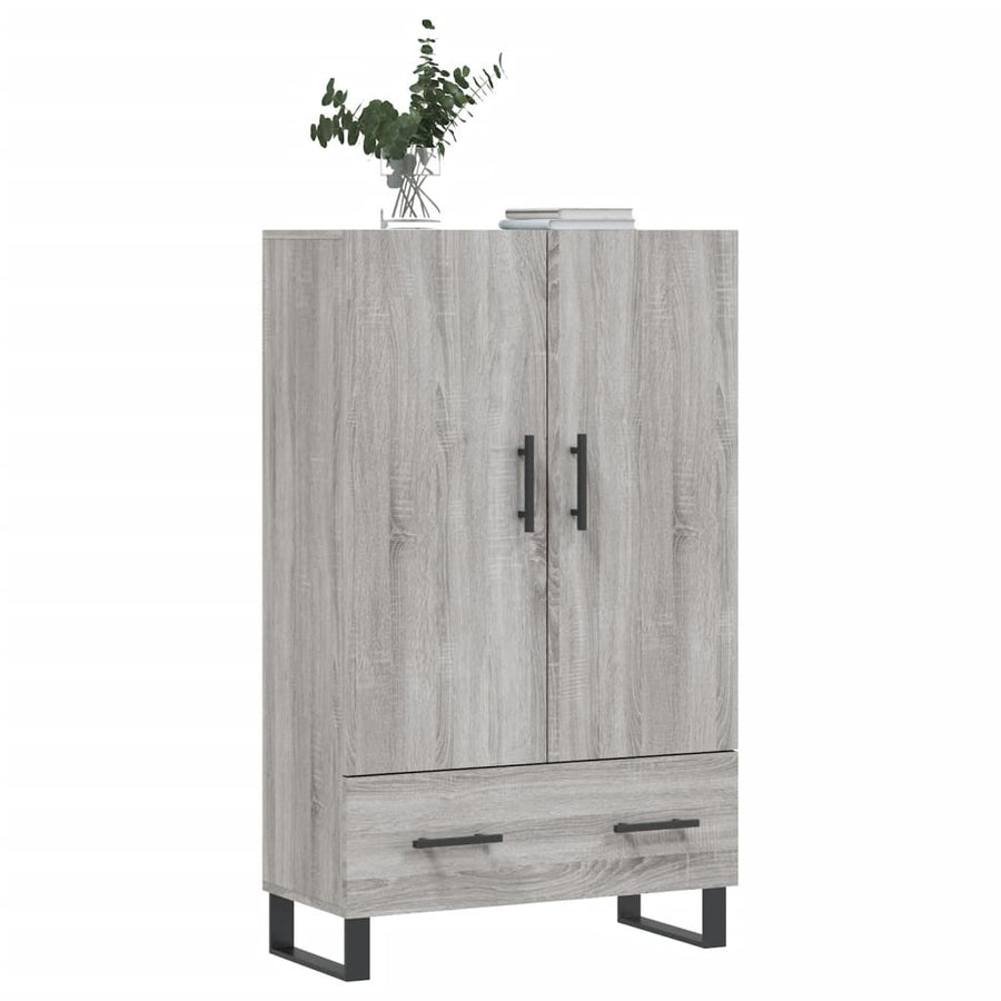 Hoge Kast 69,5X31X115 Cm Bewerkt Hout Grijs Sonoma Eikenkleurig