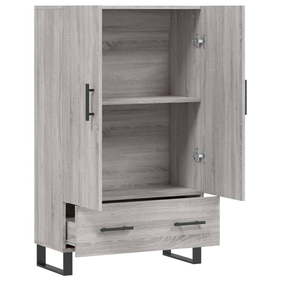 Hoge Kast 69,5X31X115 Cm Bewerkt Hout Grijs Sonoma Eikenkleurig