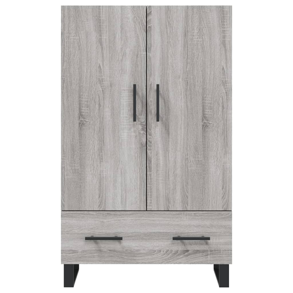 Hoge Kast 69,5X31X115 Cm Bewerkt Hout Grijs Sonoma Eikenkleurig
