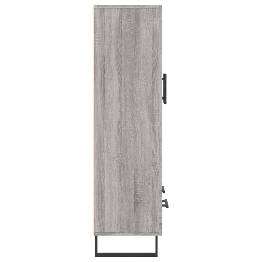 Hoge Kast 69,5X31X115 Cm Bewerkt Hout Grijs Sonoma Eikenkleurig