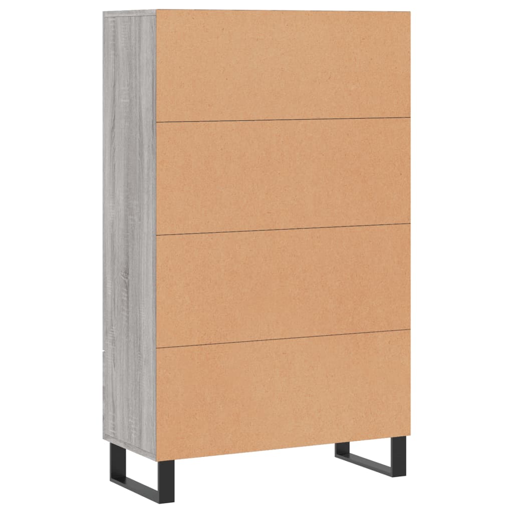 Hoge Kast 69,5X31X115 Cm Bewerkt Hout Grijs Sonoma Eikenkleurig