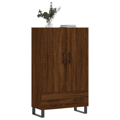 Hoge Kast 69,5X31X115 Cm Bewerkt Hout Bruin Eikenkleur