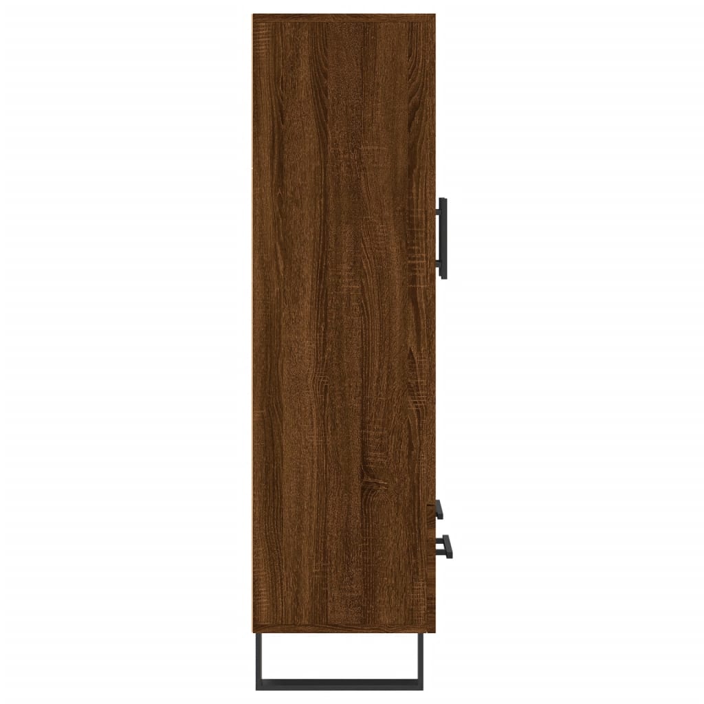 Hoge Kast 69,5X31X115 Cm Bewerkt Hout Bruin Eikenkleur