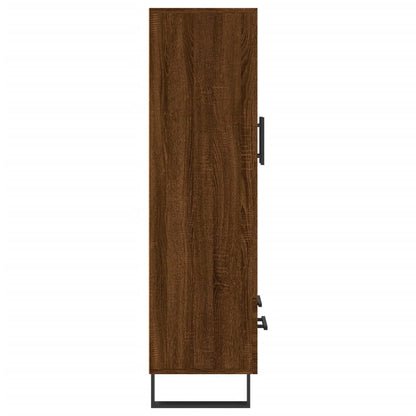Hoge Kast 69,5X31X115 Cm Bewerkt Hout Bruin Eikenkleur