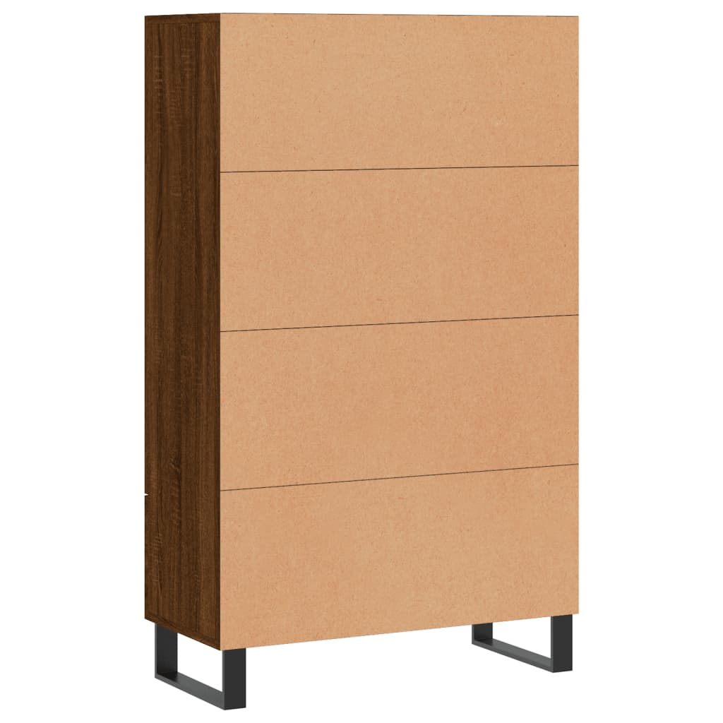 Hoge Kast 69,5X31X115 Cm Bewerkt Hout Bruin Eikenkleur