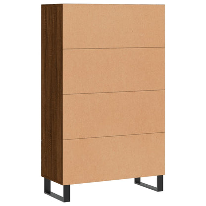 Hoge Kast 69,5X31X115 Cm Bewerkt Hout Bruin Eikenkleur