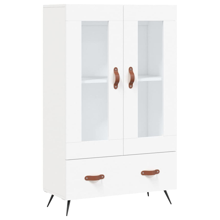 Hoge Kast 69,5X31X115 Cm Bewerkt Hout Wit