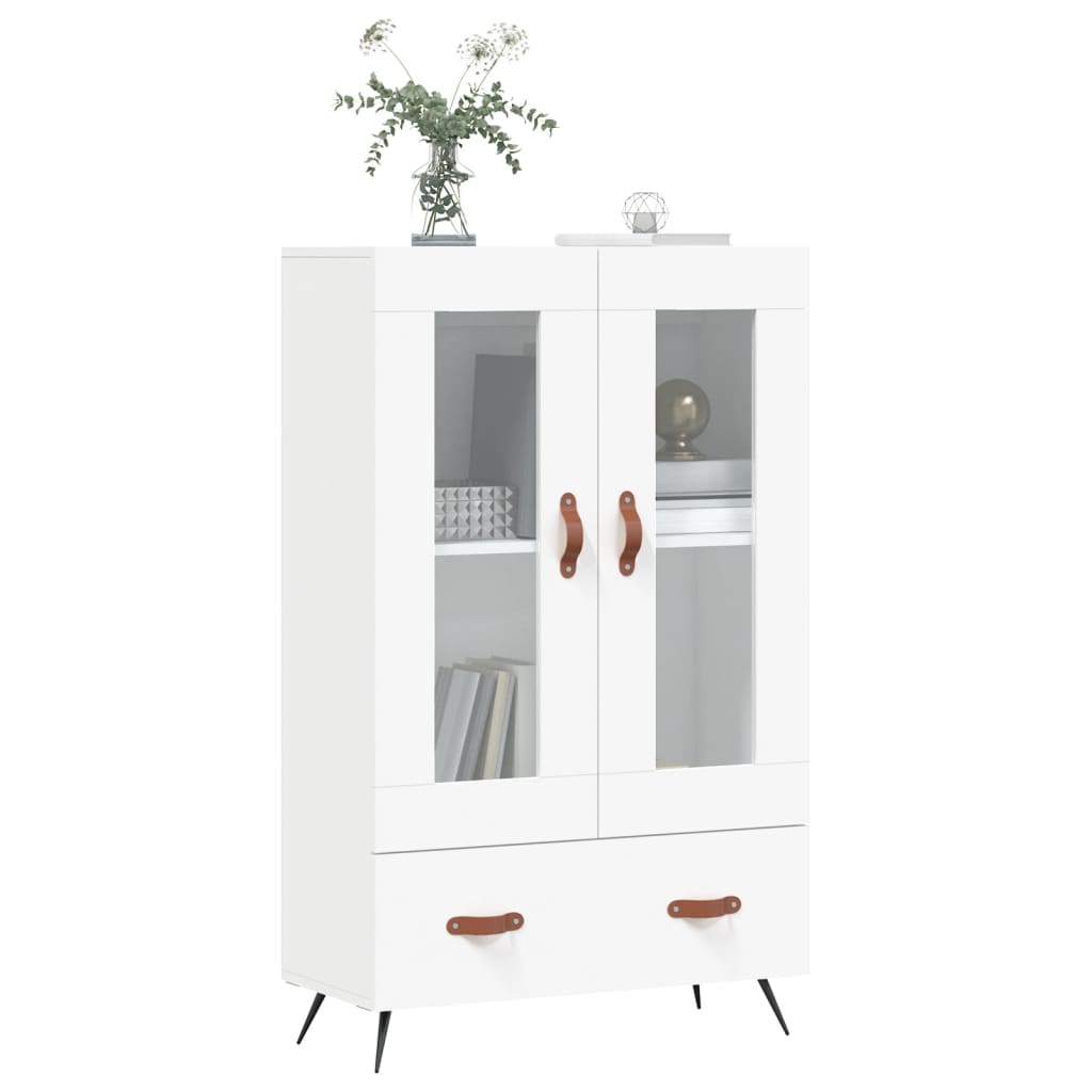 Hoge Kast 69,5X31X115 Cm Bewerkt Hout Wit