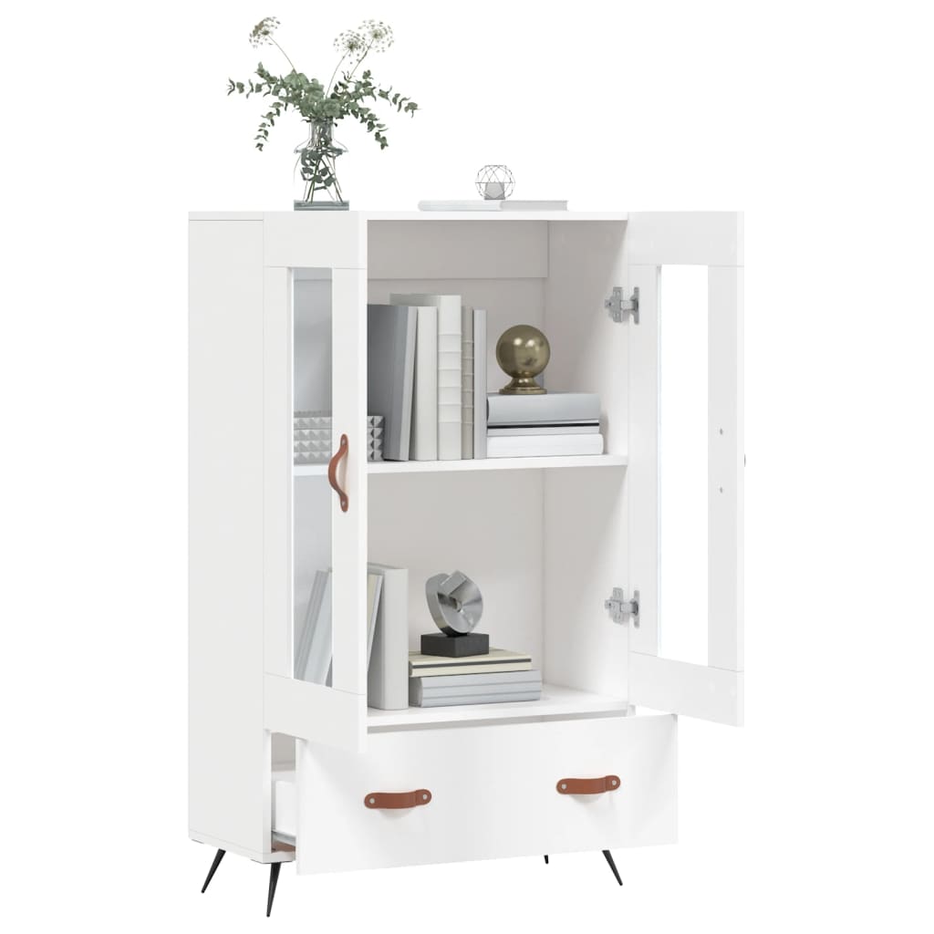 Hoge Kast 69,5X31X115 Cm Bewerkt Hout Wit