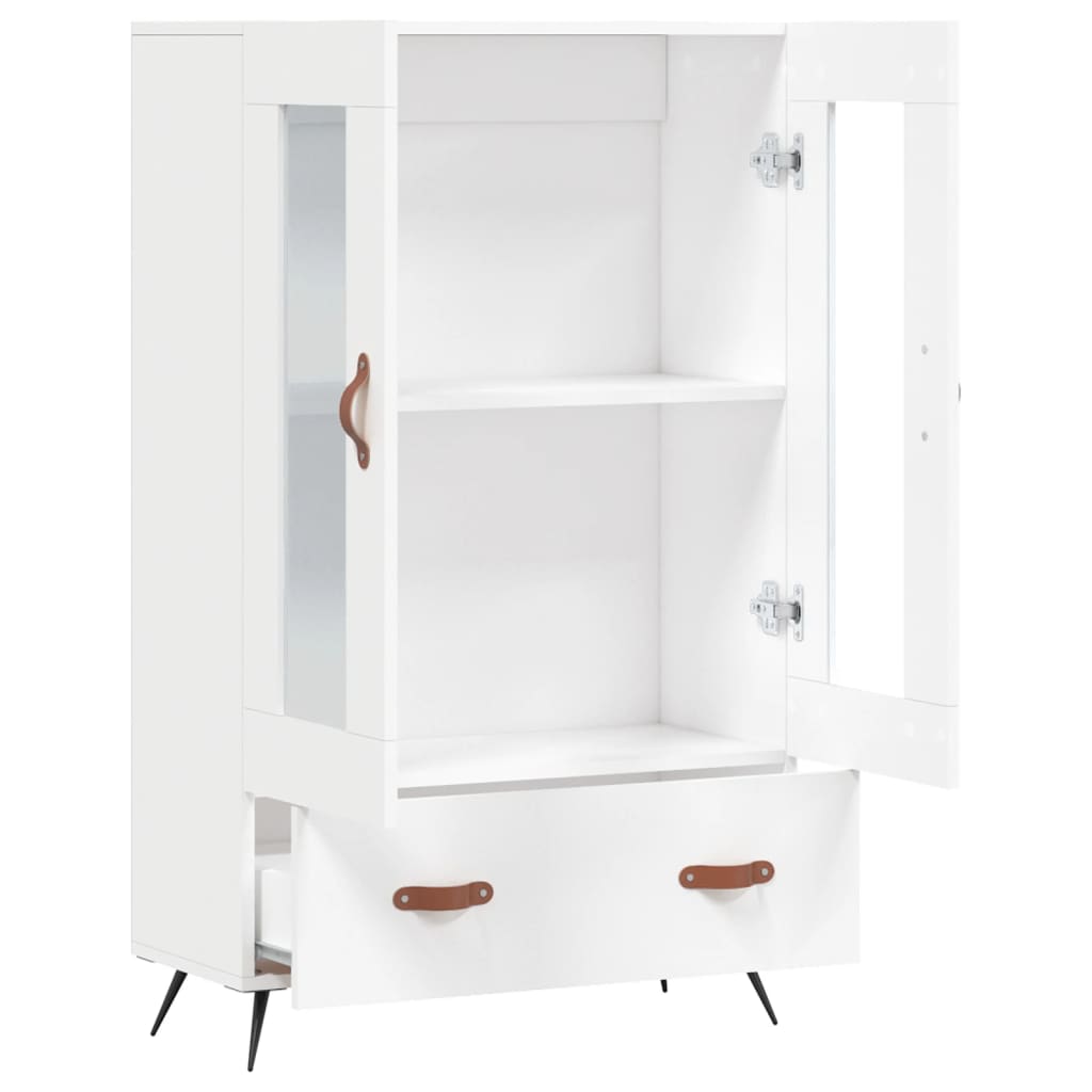 Hoge Kast 69,5X31X115 Cm Bewerkt Hout Wit