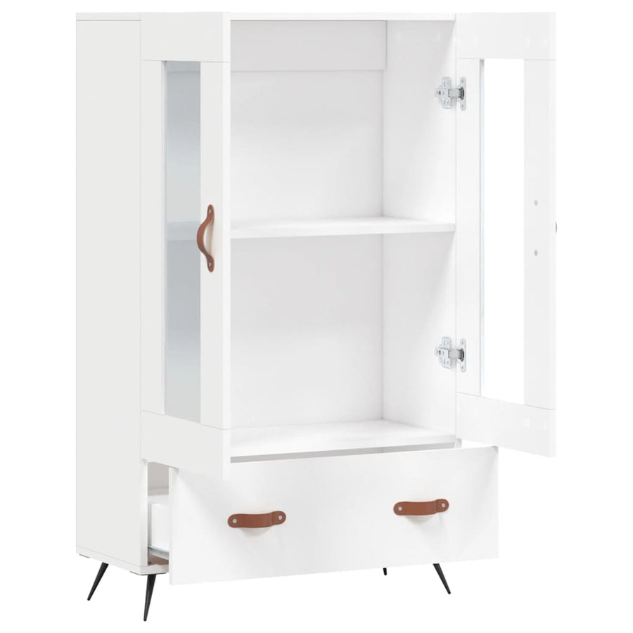 Hoge Kast 69,5X31X115 Cm Bewerkt Hout Wit