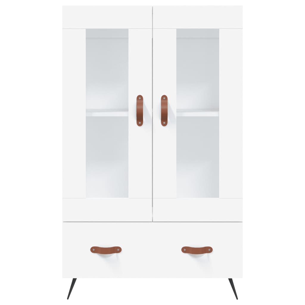 Hoge Kast 69,5X31X115 Cm Bewerkt Hout Wit